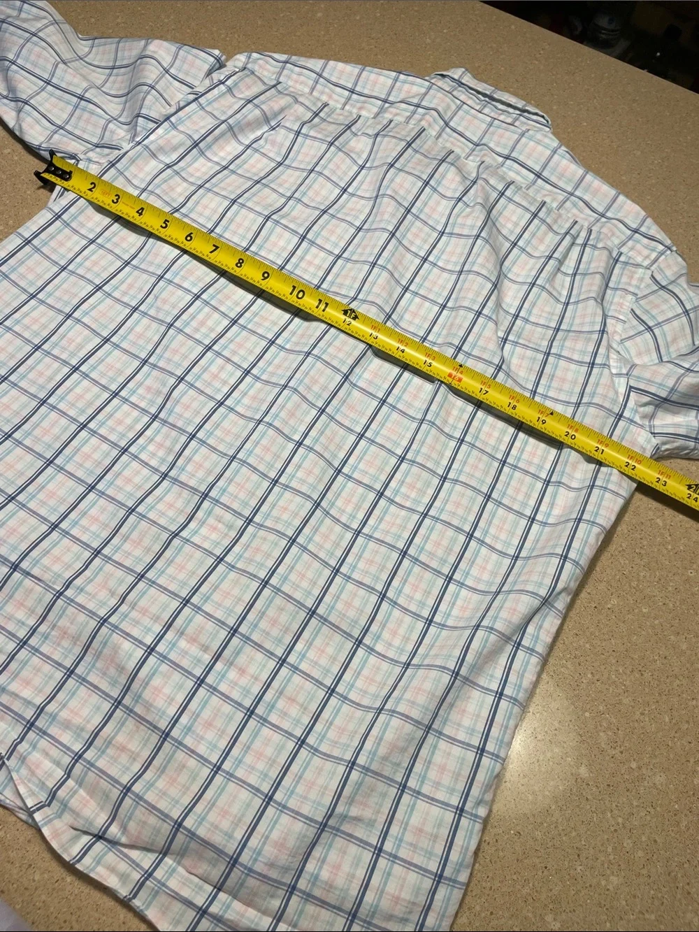 J. Crew Men's Plaid Button-Down Shirt - Light Blue & Pink
